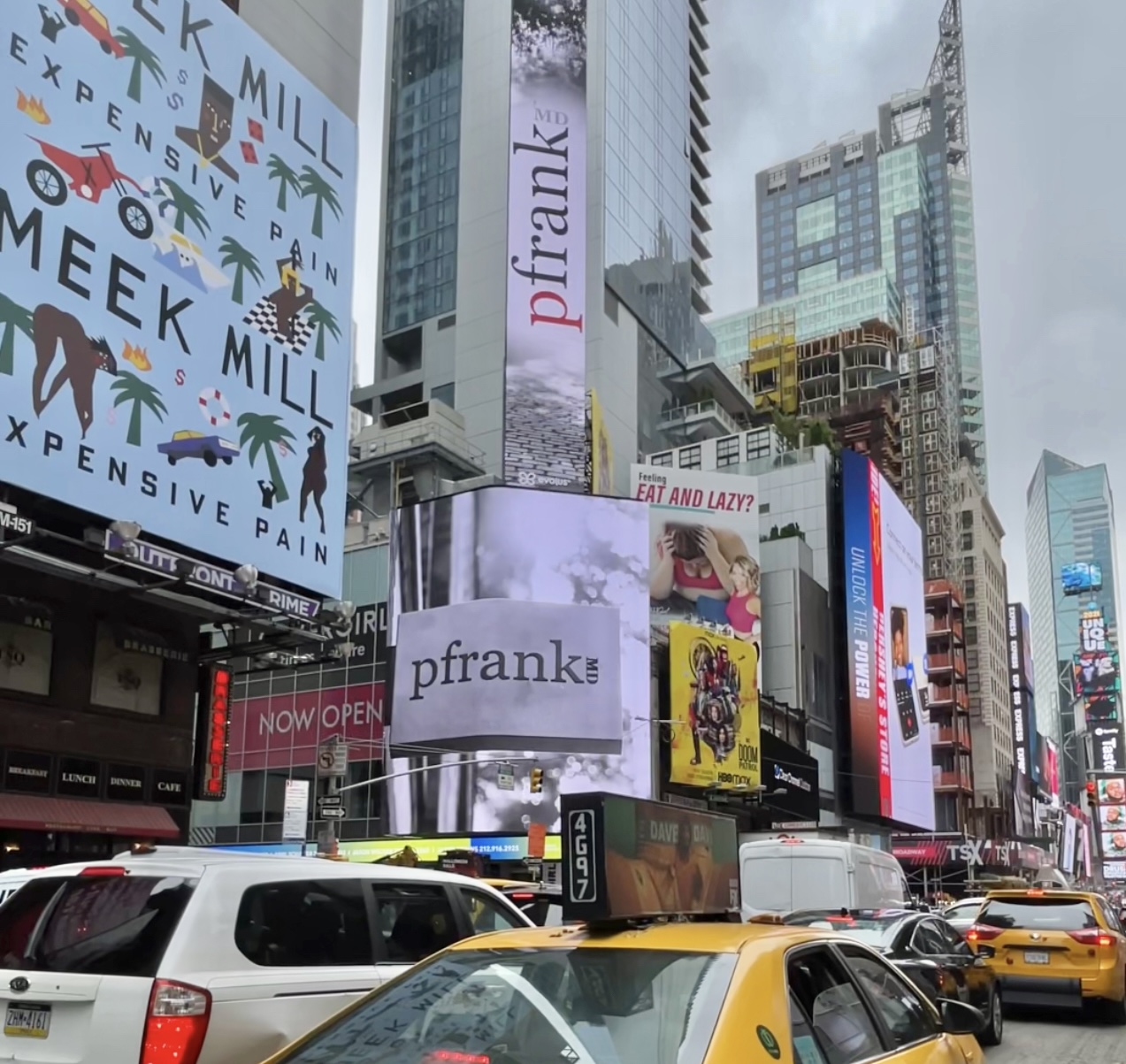 PFRANKMD Billboards in Times Square, NY