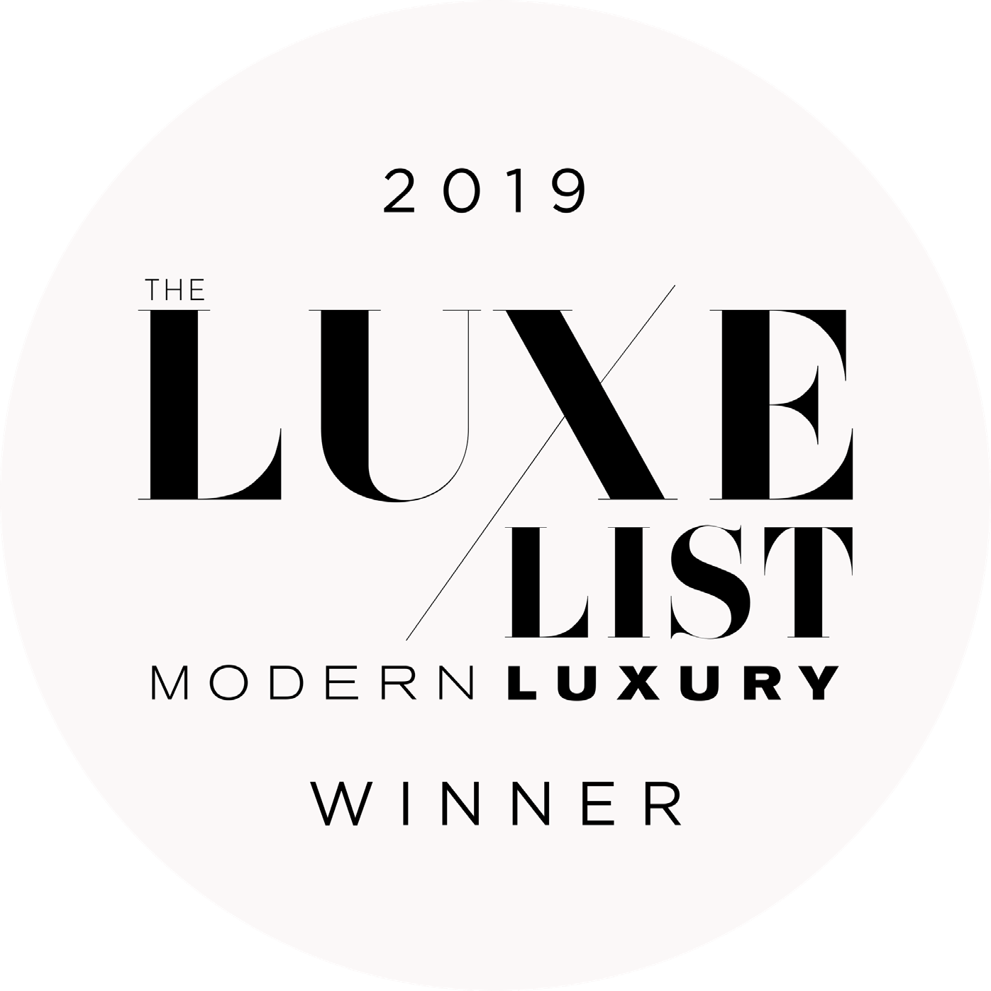 The Luxe List Modern Luxury 2019 Winner Badge