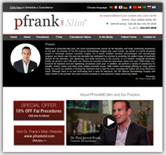 PFrankMD redesign of www.pfrankmd-slim.com website